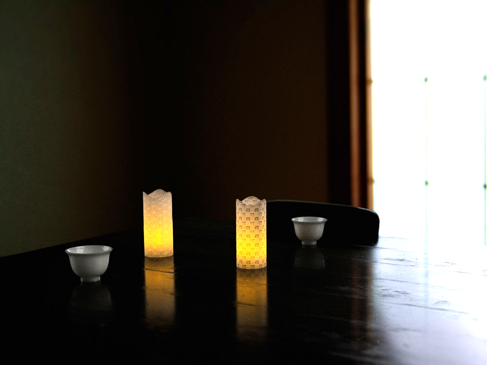 シンプルで簡単に作れる 和紙 のテーブルライト